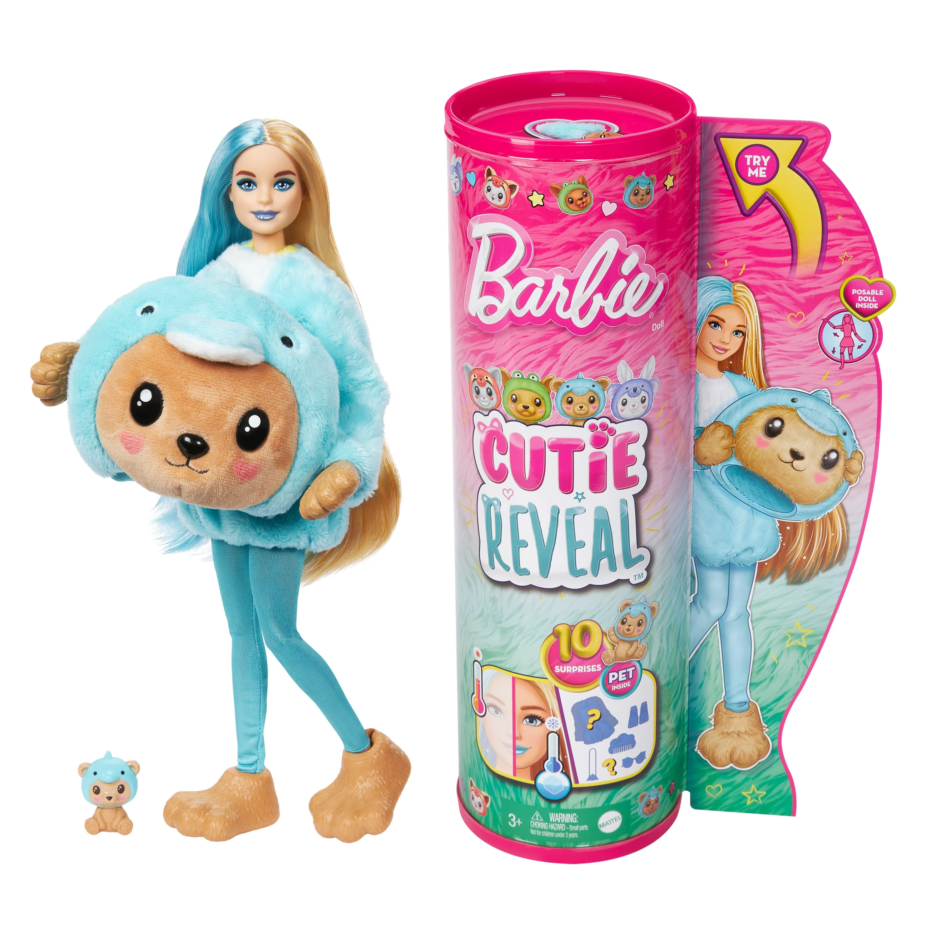 ברבי קיוטי ריביל תחפושת דובון דולפין - BARBIE