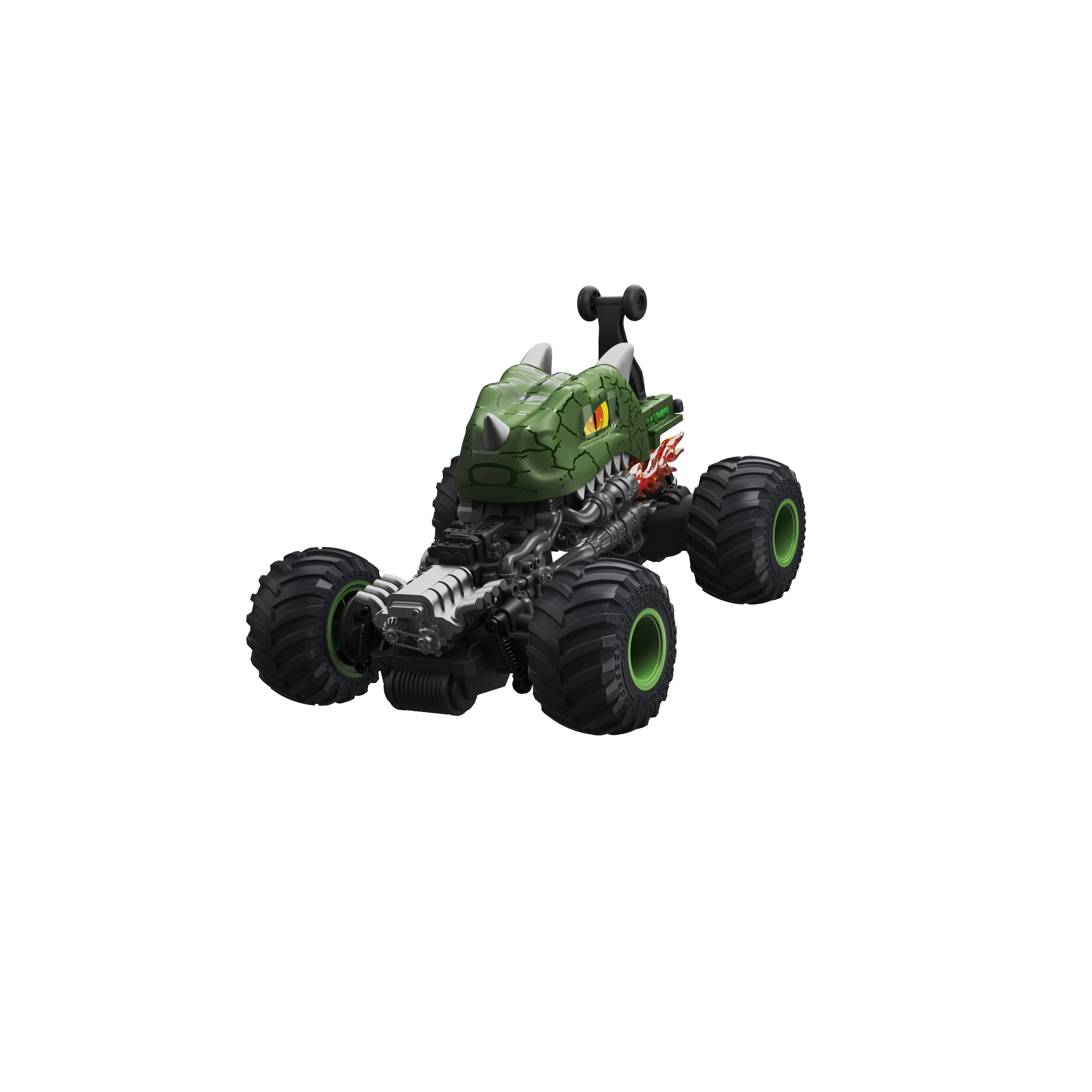 מכונית על שלט פעלולים דינוזאור 1:16 ירוק - Image 7