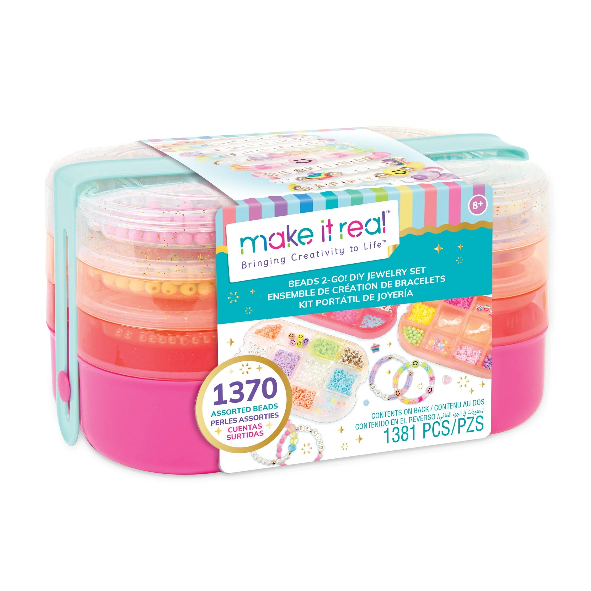 קופסת חרוזים להכנת תכשיטים - 1370 חלקים - Image 2
