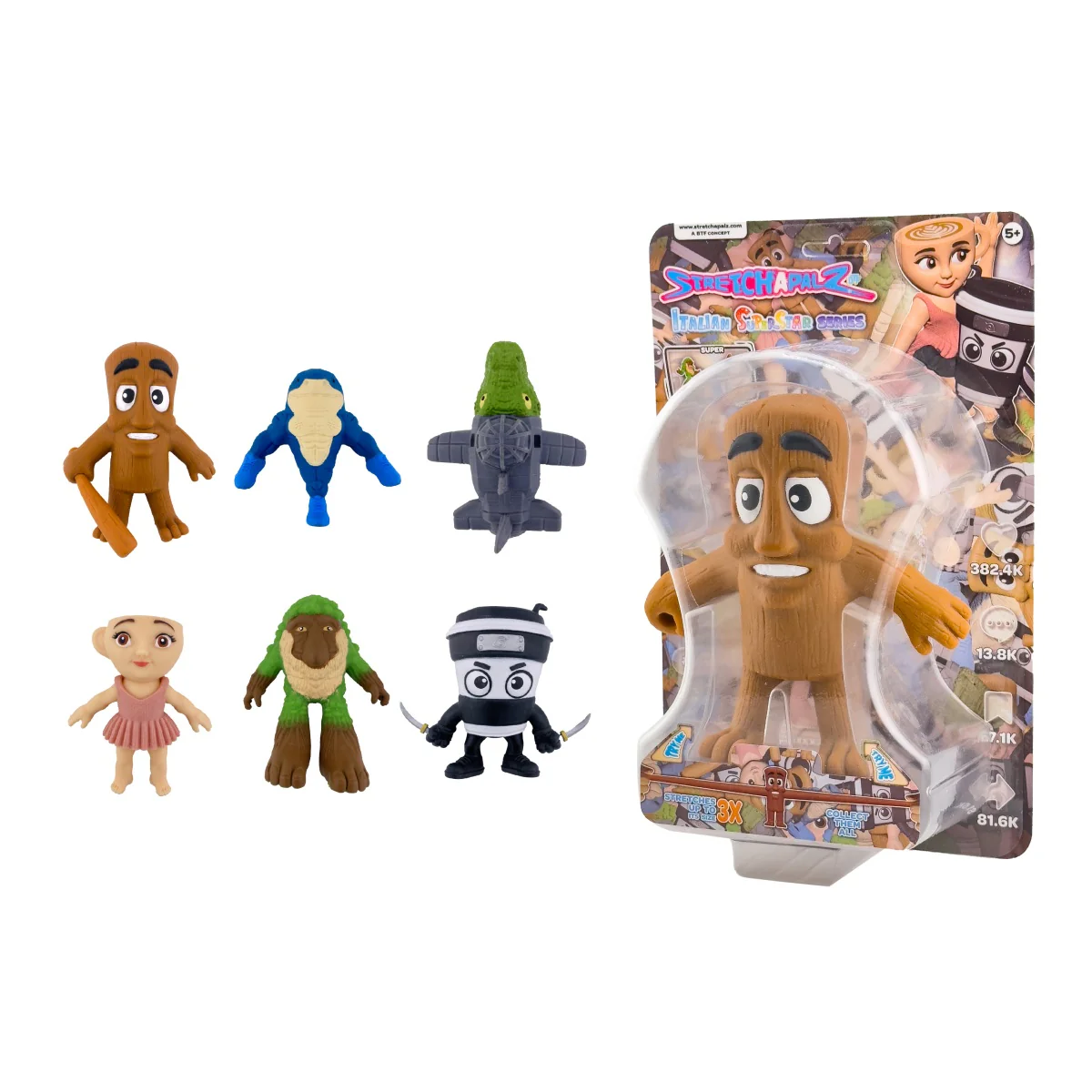 בובה נמתחת גיבור על איטלקי 14 ס"מ מגוון