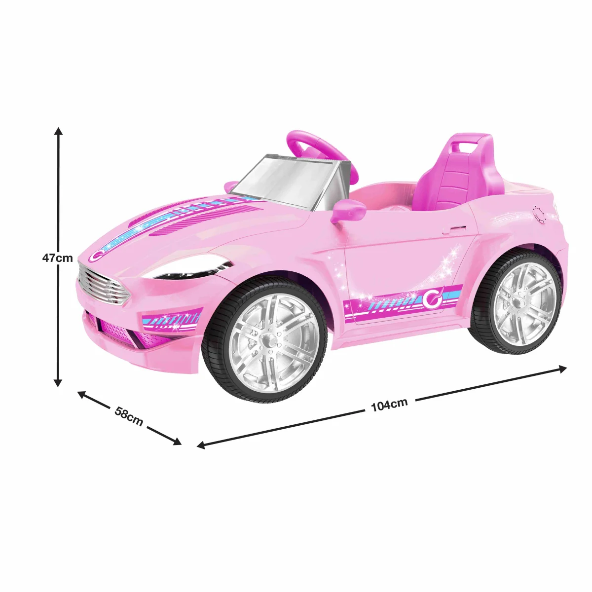 מכונית קבריולט ורודה ממונע 6 וולט - Image 3