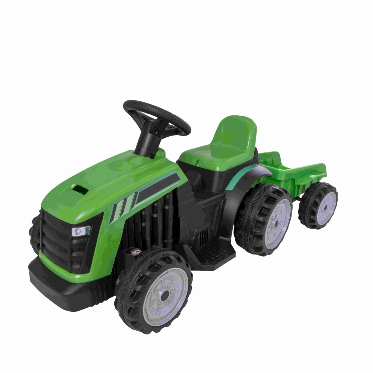 טרקטור עם נגרר ממונע ירוק 6V - Image 6