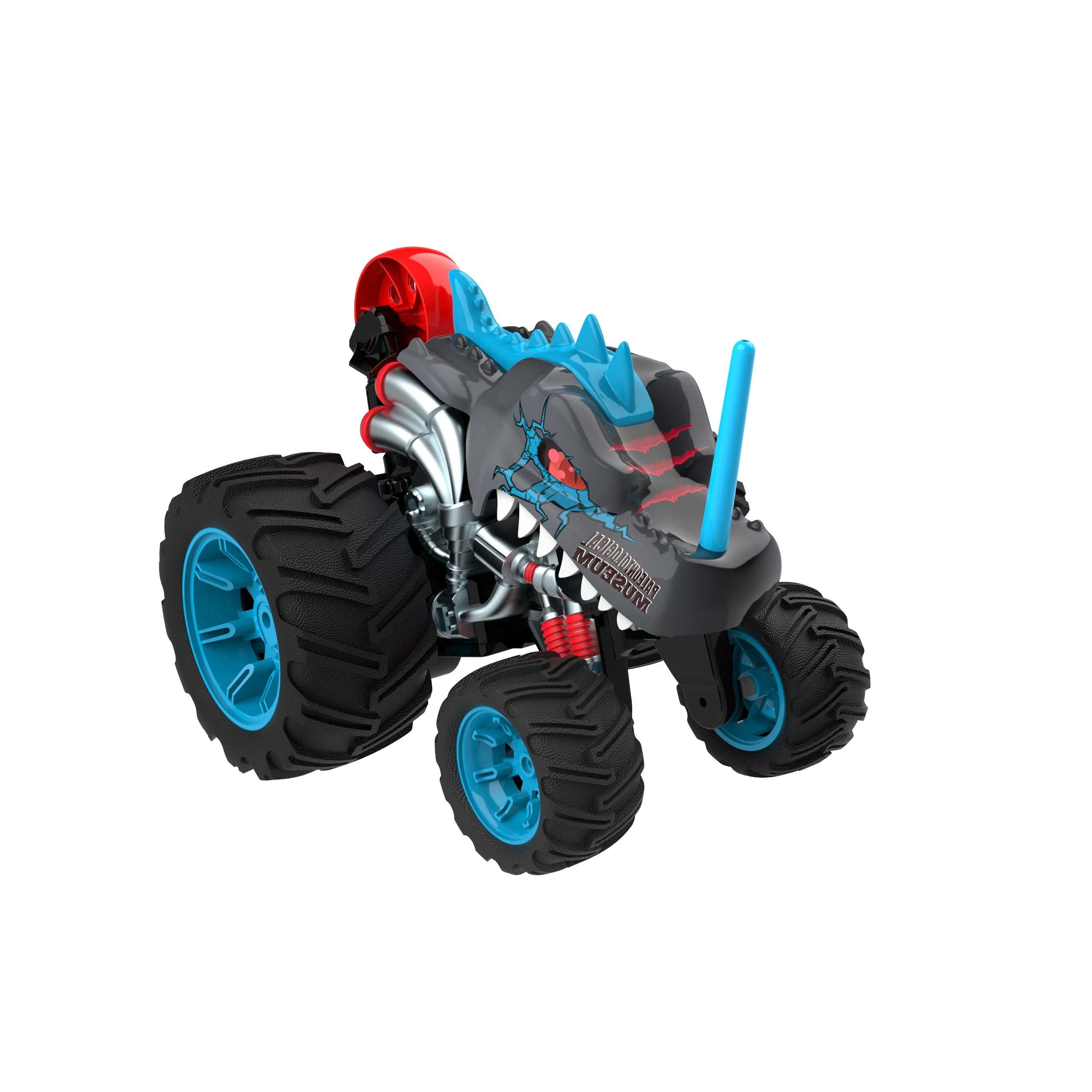 מכונית על שלט פעלולים 1:16 דינוזאור אפור - Image 3