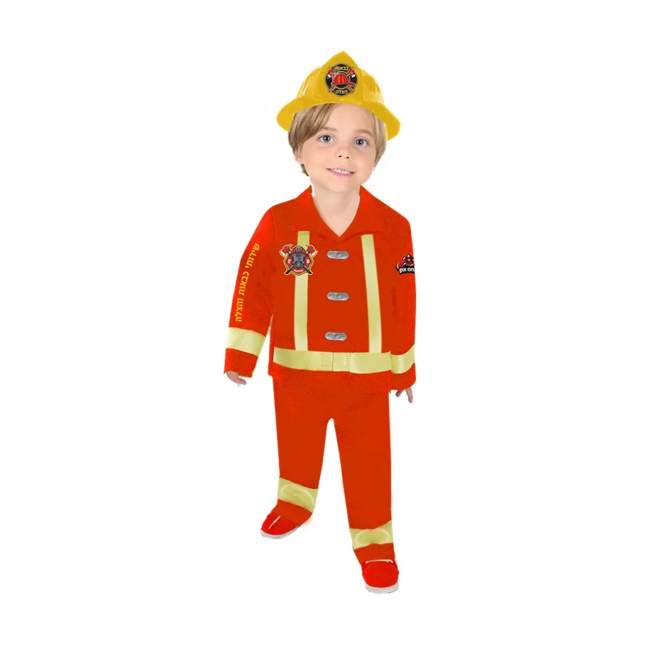תחפושת כבאי אדום מידה 2 גילאי 1-1.5