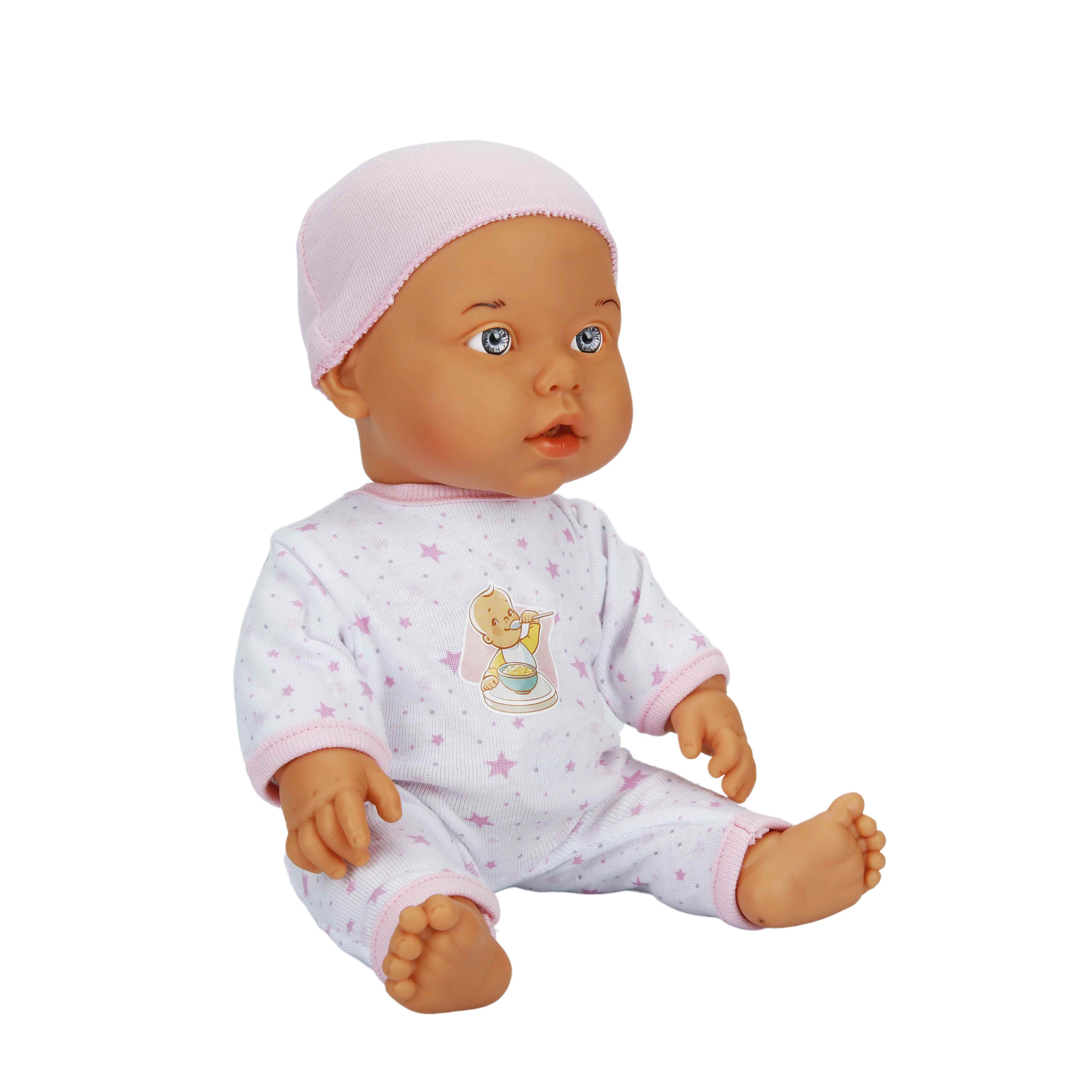 בובת תינוק 35 סמ טיפול והאכלה ורוד - Image 4