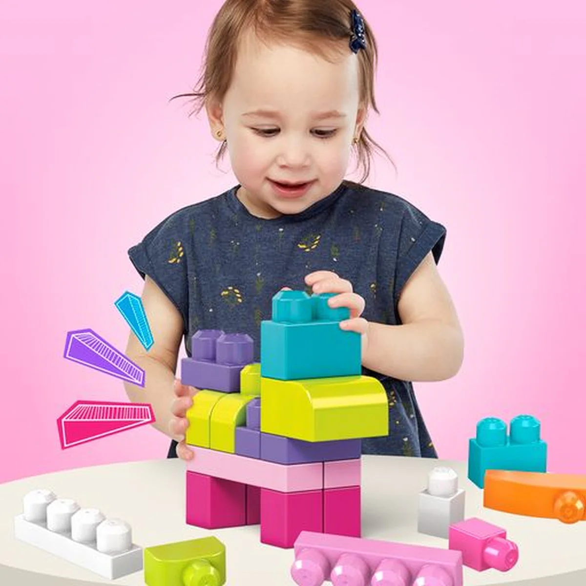 מגה בלוקס 60 חלקים תיק ורוד - Image 4