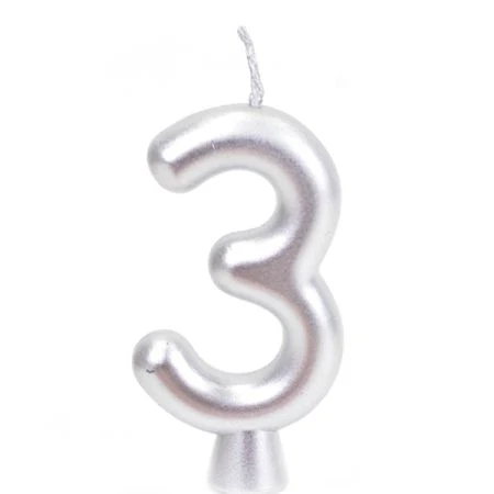 נר ספרה 3 כסף