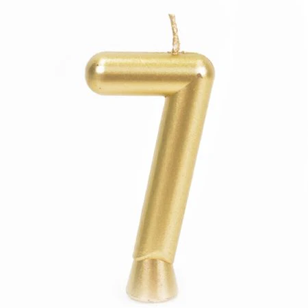 נר ספרה 7 זהב