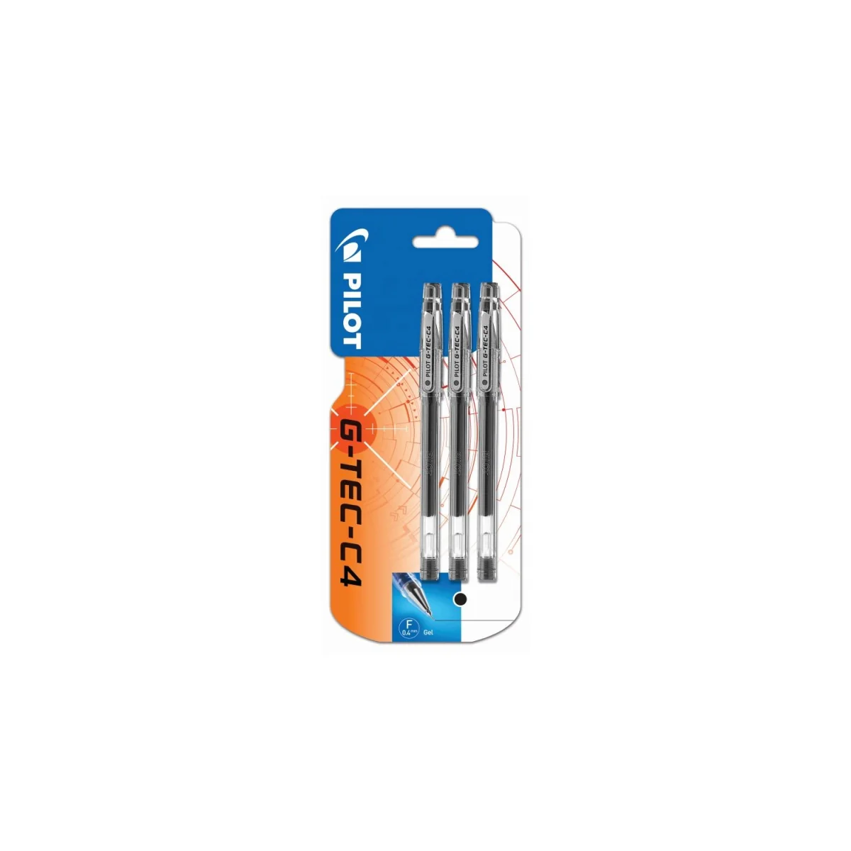 עט ג'ל G-TEC-C4 - מארז 3 יחידות שחור