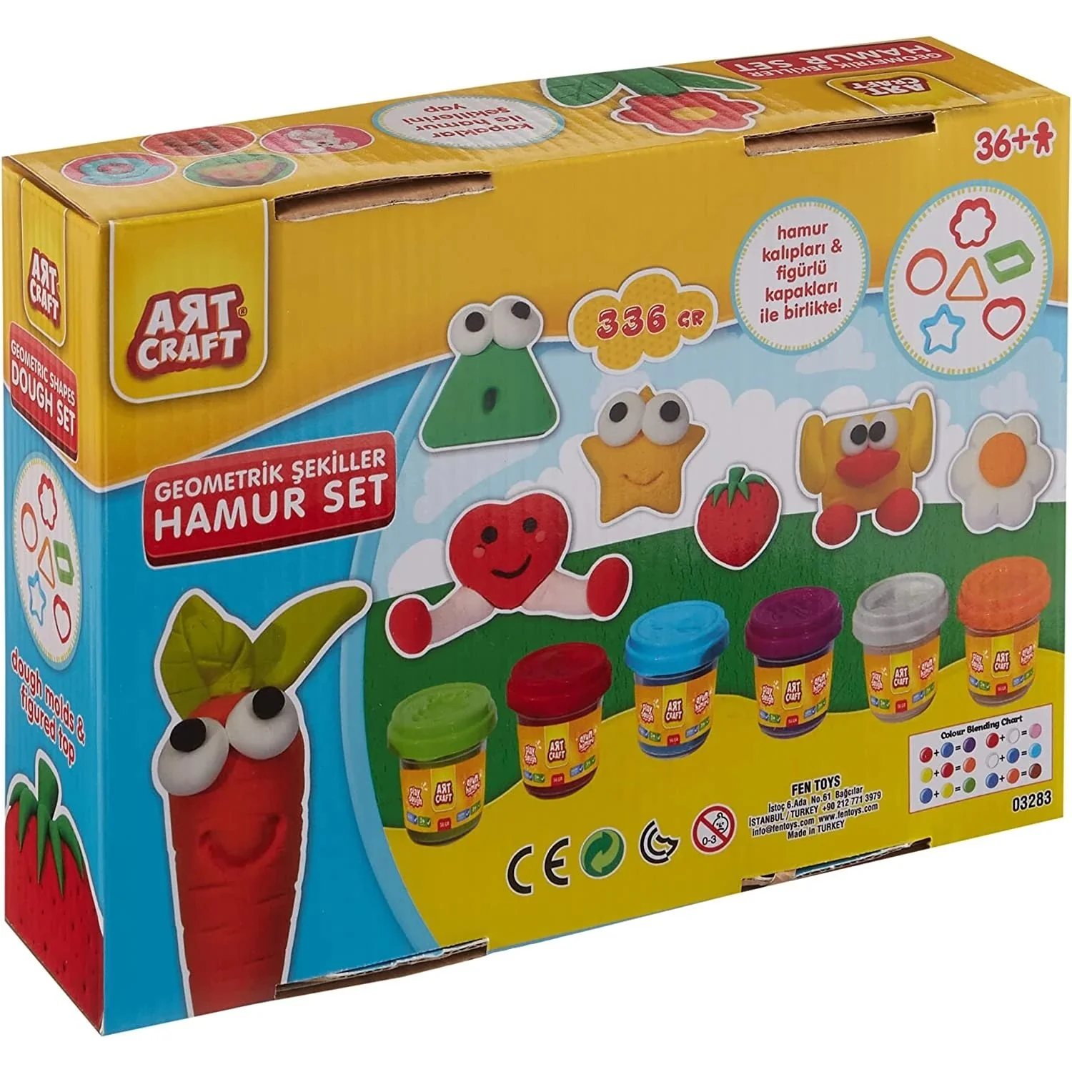 סט 6 בצקים צבעוניים עם שבלונות - Image 11