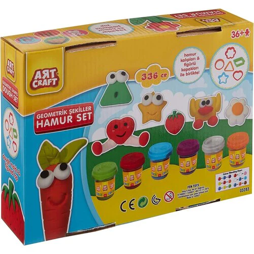 סט 6 בצקים צבעוניים עם שבלונות - Image 13