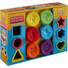 סט 6 בצקים צבעוניים עם שבלונות - Image 2