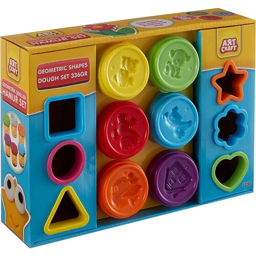 סט 6 בצקים צבעוניים עם שבלונות - Image 3