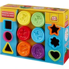 סט 6 בצקים צבעוניים עם שבלונות - Image 7